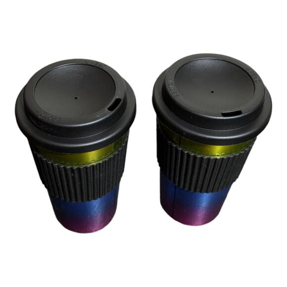 2 pack - Mainstays 18 Oz. Multicolor Travel Tumbler W/Protective Sleeve & Lid - Picture 2 of 5